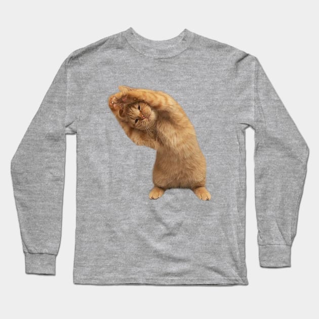 Yellow Cat, pet portrait Long Sleeve T-Shirt by ngoclucbkhn